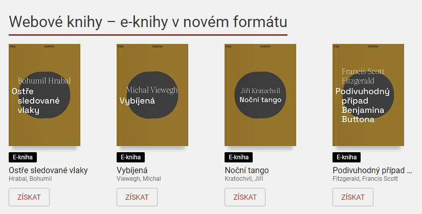 Webové knihy Městská knihovna Praha